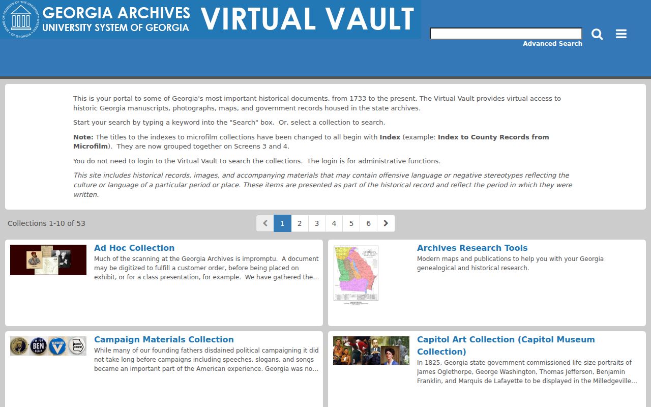 Georgia Virtual Vault source for Woodstock previous residents