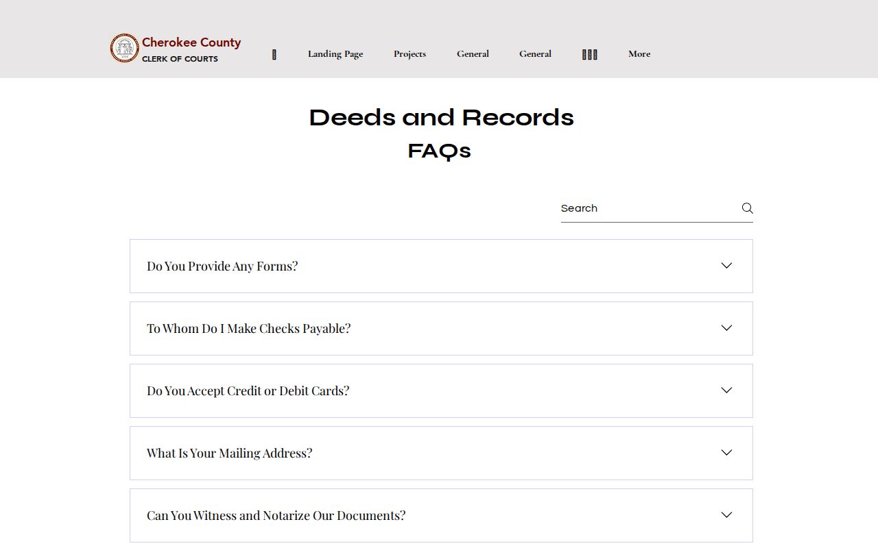 Cherokee County deed FAQ for Woodstock address research